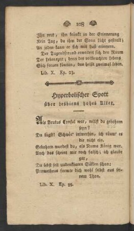Hyperbolischer Spott über Lesbiens hohes Alter