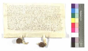 Conz Degen, der Bender, Bürger in Öhringen, Gefängnis; Siegel: Engelhart von Berlichingen, Eberhard Lesch.