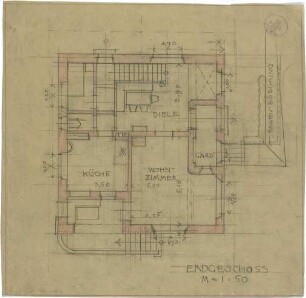 Pfann, Paul; Landhaus Zollinspektor Ed. Glück - Grundriss EG
