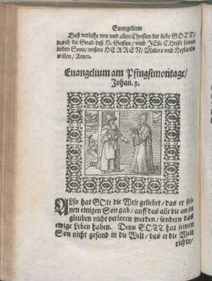 Euangelium am Pfingstmontage/ Johan. 3.