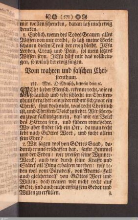 Vom wahren und falschen Christenthum.