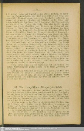 43. Die evangelischen Kirchengemeinden