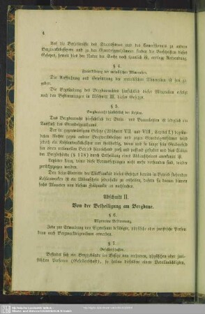Abschnitt II. Von der Betheiligung am Bergbaue