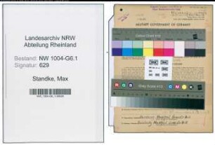 Entnazifizierung Max Standke , geb. 21.08.1888 (Masch.Meister)