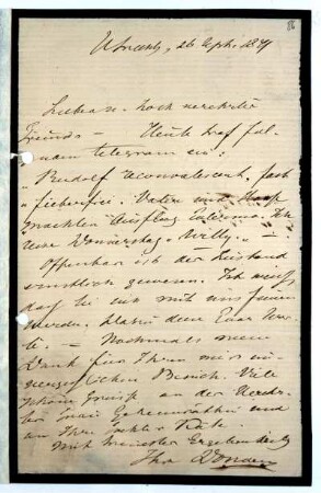[Letter to Hermann von Helmholtz]