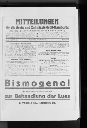 Hamburgische Aerztekammer.