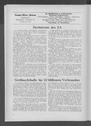 Herbstreise des ZA