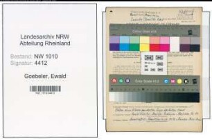 Entnazifizierung Ewald Goebeler , geb. 02.05.1903 (Werkmeister)