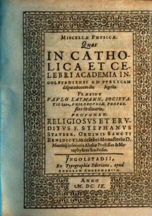 Miscellae Physicae