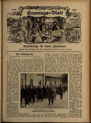 Ausgabe vom Sonntag, den 13. September 1914.