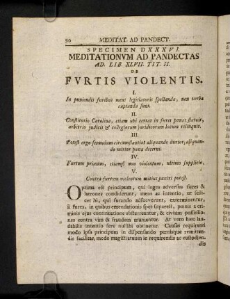 90-105, Spec. 536. De Furtis violentis