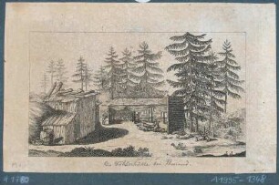 Darstellung einer Köhlerhütte bei Tharandt