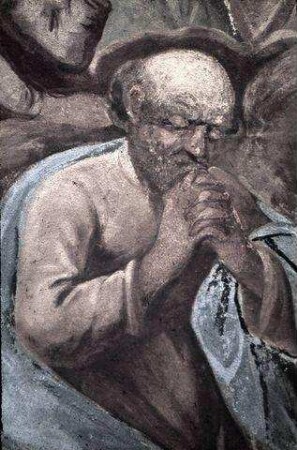 Anbetung des apokalyptischen Lamms mit Heiligen