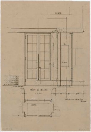 Döllgast, Hans; Nürnberg (Bayern); Gästehaus - Halle Türen; Fenster (Ansichten; Schnitte)