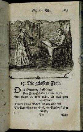 15. Die gelassene Frau.