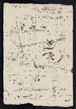 Lose Beilagen: Löschpapier (?) mit Notiz