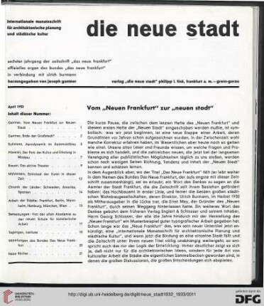 6: Vom "Neuen Frankfurt" zur "neuen Stadt"