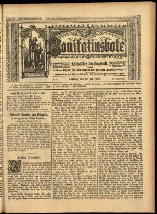 Erste Ausgabe vom Sonntag, den 26. Juli 1908.