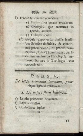 Pars V. De lapsu primorum bomimum, generisque bumani redemtione.