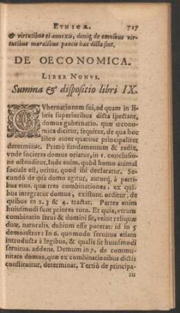 De Oeconomia. Liber Nonus.