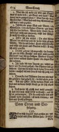 Vom Creutz und Verfolgung.