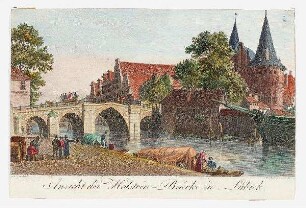 Ansicht der Holstein- Brücke in Lübeck.