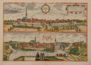 Ansicht von Krempe und Ansicht von Rendsburg