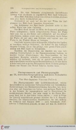 Photogrammetrie und Phototopographie am IX. deutschen Geographentag und deren Fortschritte in Oesterreich