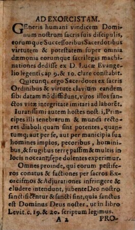 Nvclevs Continens Benedictiones Rervm Diversarvm, Item Exorcismos Ad Varia Maleficia depellenda, conjurationes item ad fugandas à Daemonibus eorumque ministris excitatas aereas tempestates : Collectus tam ex Romano, quàm diversarum Dioecesium Ritualibus in Cleri Ruralis usum