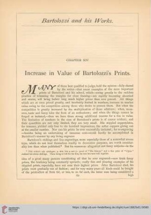 Chapter XIV. Increase in Value of Bartolozzi's Prints