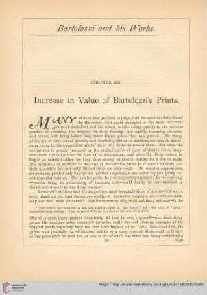 Chapter XIV. Increase in Value of Bartolozzi's Prints