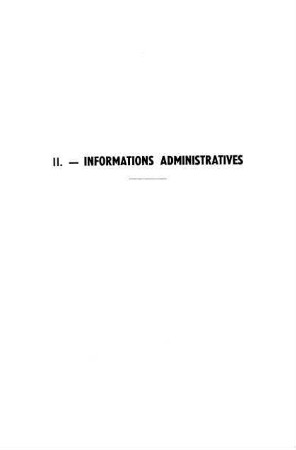 273-287, II. Informations administratives