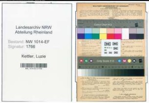 Entnazifizierung Luzie Kettler , geb. ()