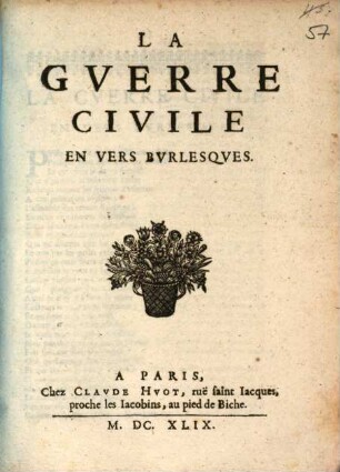 La guerre civile : en vers burlesque