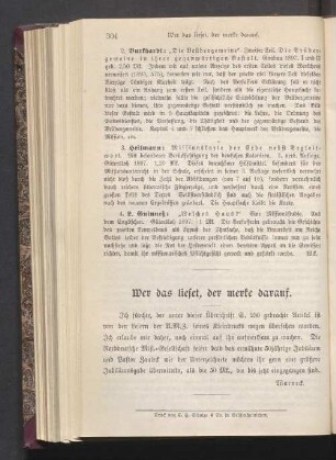 Wer das lieset, der merke darauf