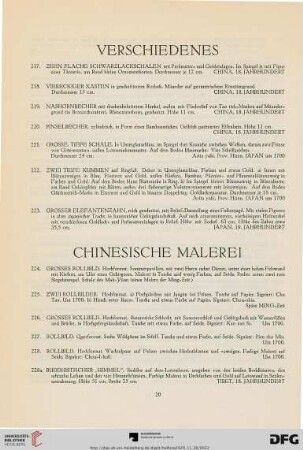 Chinesische Malerei (Nr. 224-228a)