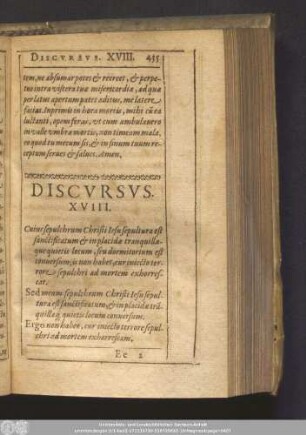 Discursus. XVIII.