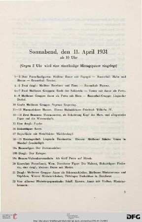 [Mobiliar und Kunstgewerbe, Flügel, Perser-Teppiche, Gemälde] (Nr. 1-664)