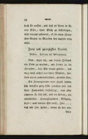 Zwey und zwanzigstes Kapitel. - Fünf und zwanzigstes Kapitel.