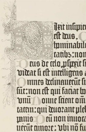 Textseite aus dem Psalterium Moguntinum (Mainzer Psalter)