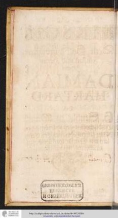 [Stempel der Großherzoglichen Hofbibliothek Darmstadt (19.Jh.-1920)]
