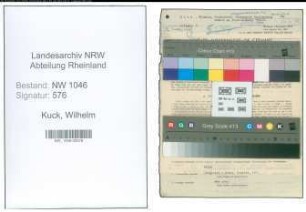 Entnazifizierung Wilhelm Kuck , geb. 24.08.1905 (Studienrat)