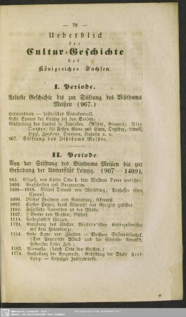 Ueberblick der Cultur-Geschichte des Königreiches Sachsen