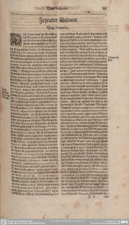 Zehender Discurs. Von Notariis.
