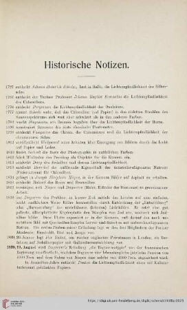 Historische Notizen