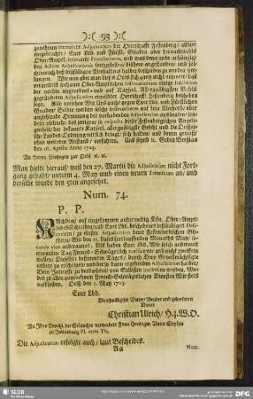 Num. 74. P. P.