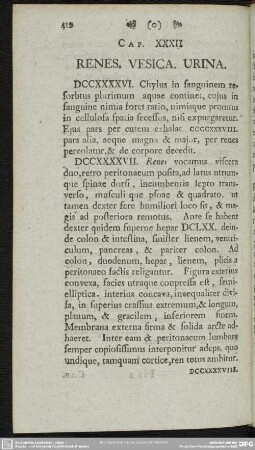 Cap. XXXII. Renes. Vesica. Urina