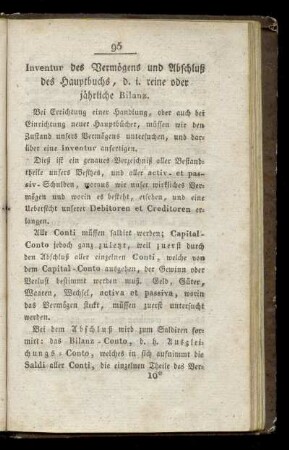 Inventur des Vermögens