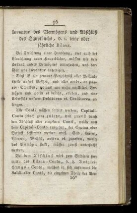 Inventur des Vermögens