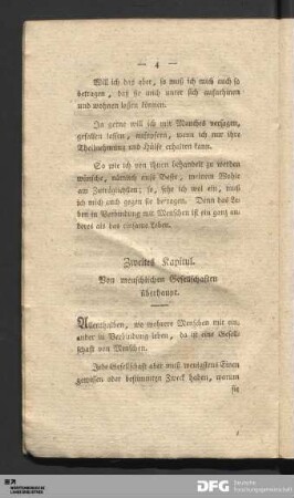 Zweites Kapitul. Von menschlichen Gesellschaften überhaupt.
